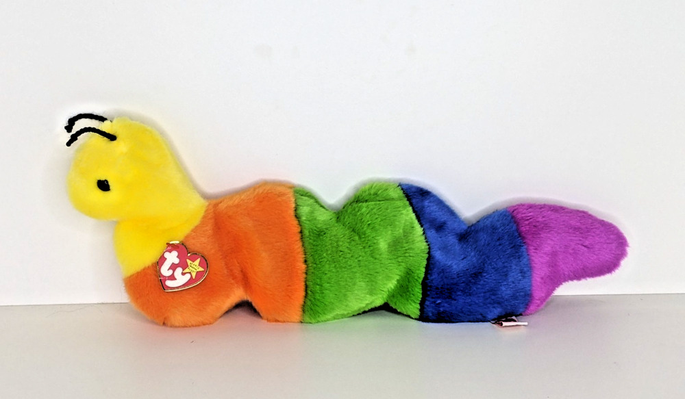 TY Beanie Baby Buddies INCH Worm 16”L Plush Toy Vintage 99 NWT